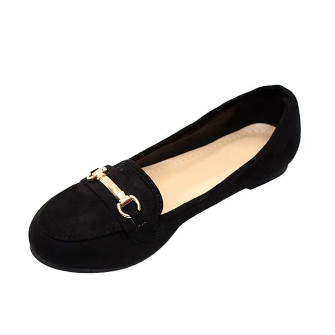 Unique Ladies Flat Pumps - Black 