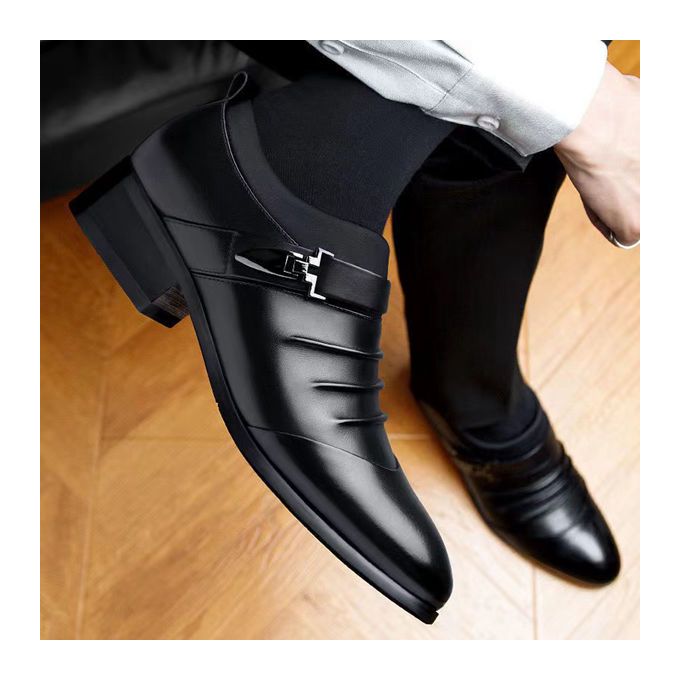 product_image_name-Fashion-2022 Men's Fashion British Business Leather Shoes - Black-1