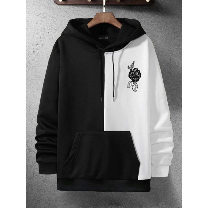 Kingskartel Kings Kartel Stylish Black & White Overhead Hoodie | Jumia ...