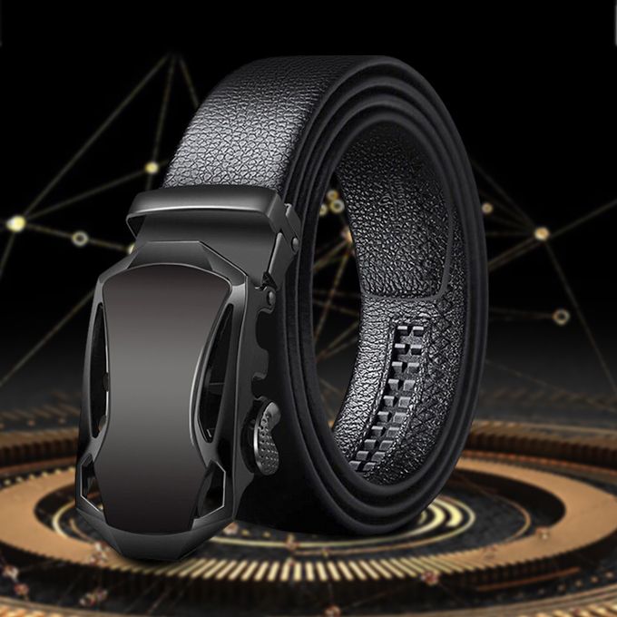 product_image_name-Fashion-Men's Belt Leather Automatic Buckle Belts-Black-1