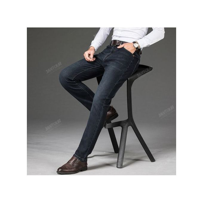 Generic Men's Loose Thin Jeans, Elastic 