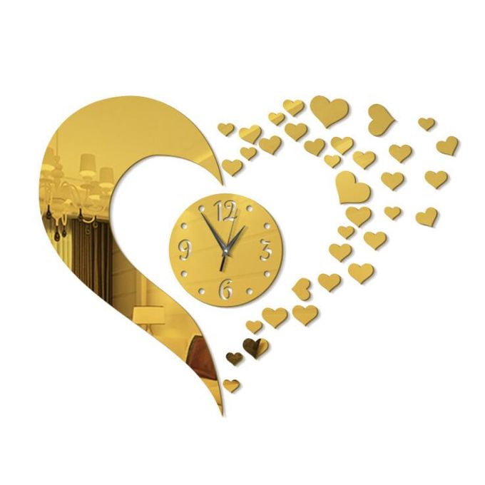 Generic DIY 3D Large Art Mirror Effect Wall Clock Jumia Nigeria