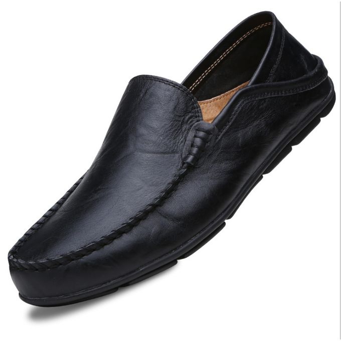 black leather shoes mens casual