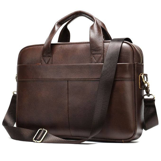 CICEK 15.6 inch Leather Office Bags for Men/Women, Expandable Laptop Hand  Bags for Office/Business/