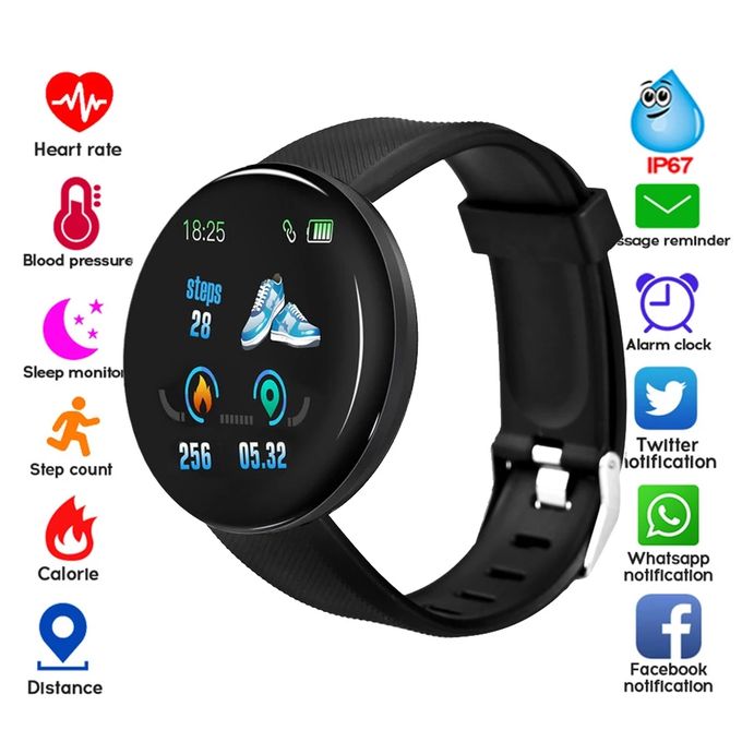 round digital smart watch