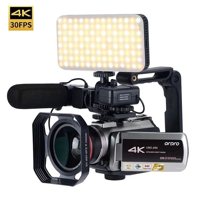 Aazon.co : ORDRO 4K Video Caera Cacorder 10X Optical Zoo&ap;120X