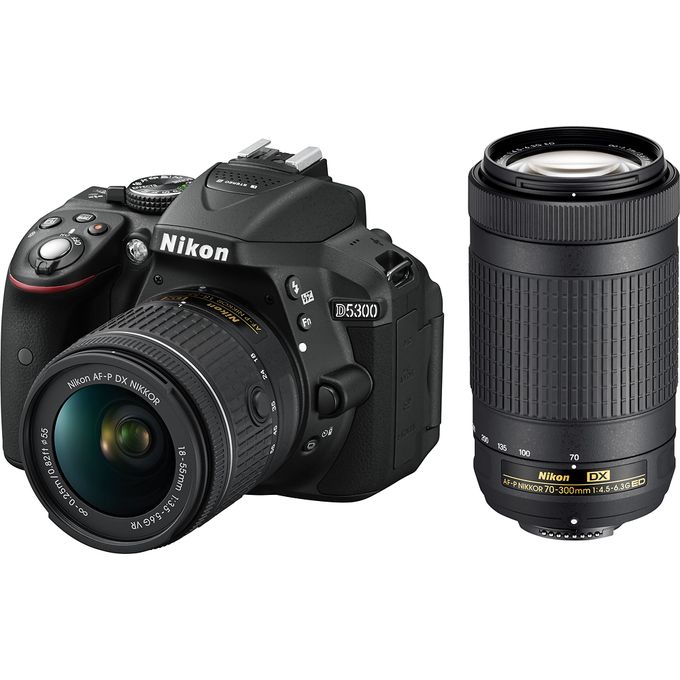 Nikon D5300 DSLR Camera With 18-55mm & 70-300mm Lens