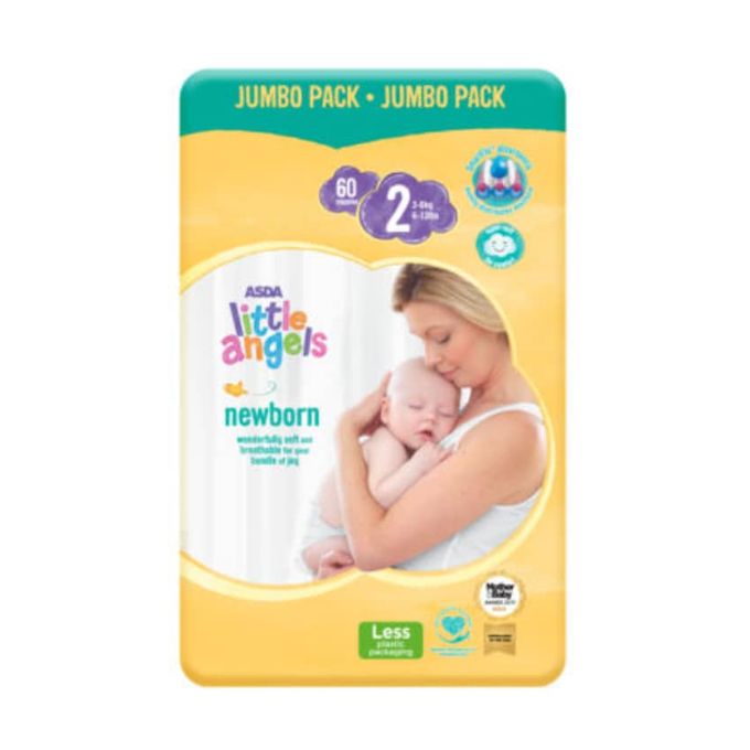 ASDA Little Angels Comfort Protect Size Nappies Jumbo Pack – Baby Shop ...