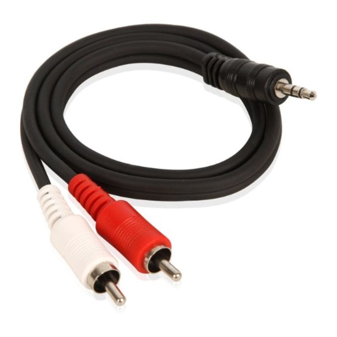 Stereo Cable black 1,5m, Jack 3p - Mini Jack 3p