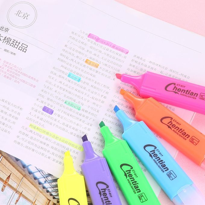 Generic Cute Markers Set Macaroon Color Highlighters Pastel Markers