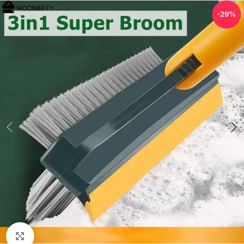 3in1 LONG HANDLE MULTIFUNCTIONAL SCRAPING/SCRUBBING/ CLEANSING BRUSH & BROOM
