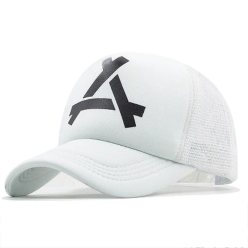 Cute Design Face Cap - White