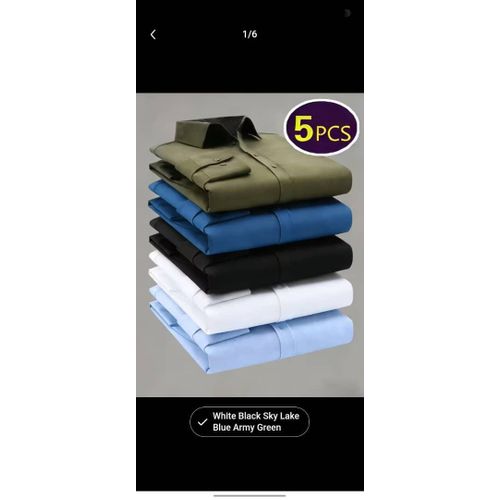 5in1 High Quality Boardroom Shirt for Men Corporate Smart Wear