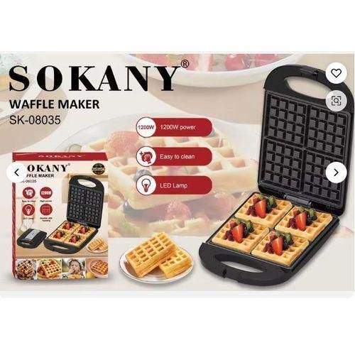 Waffle Maker – 1200W Double-Side Heating, Non-Stick, 4-Square Waffles