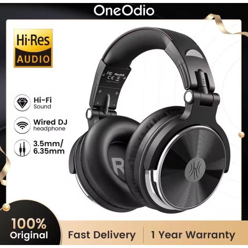 Original OneOdio's Pro 10 Over Ear Headphones Hifi Recording Studio DJ Mixing and Mastering Headphone Wired Monitor Music Headset Earphone With Mic For all Phones MacBook PC