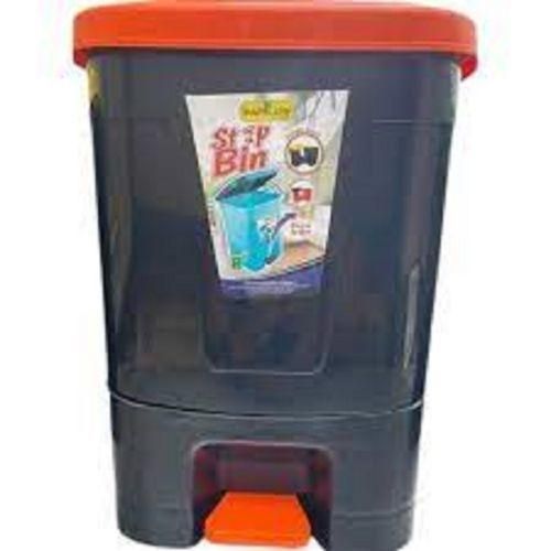 Plastic Pedal Bin Step Bin Kitchen Waste Bin ORANGE LID