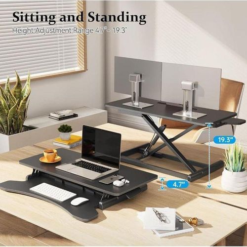 Ergonomic sit stand workstation desk