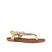 Lovely Flat Sandals- Nude