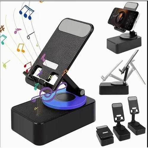 F16 Wireless Speakers with Phone Holder & Power Bank, Dual Pairing, 18,650mAh Battery, Booming Bass, Hi-Fi Sound Quality, Loud Speaker, Compact Design for Phone, Tablet, Phone Charging Station, Modern Audio Gear, Durable Audio Device.