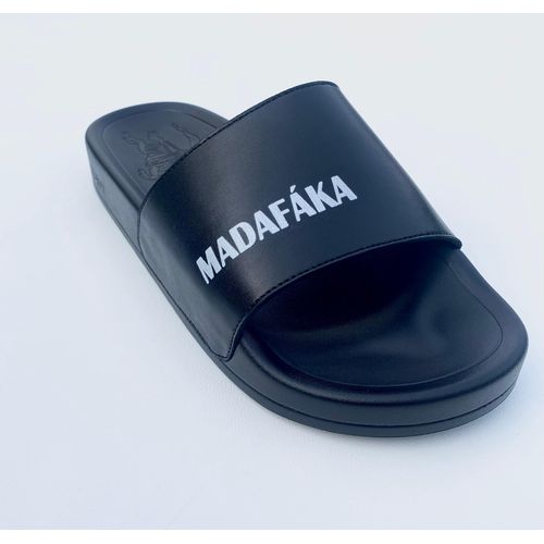 MADAFAKA- TRENDY SLIDE SLIPPERS - BLACK