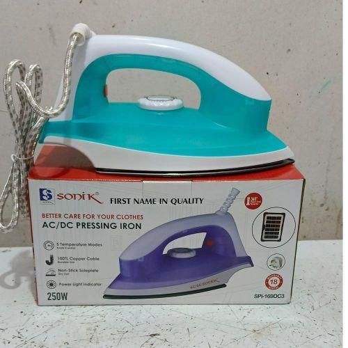 Inverter Friendly Energy Saving Electric Dry Pressing Iron - Good For Solar Users 250W