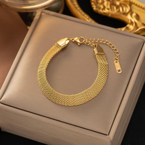 Gold titanium steel bracelet for Women - Non-Fading, Versatile Ins Style, High-End chic Jewelry