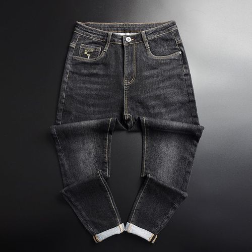Non Faded Smart Quality Denim Jean Trouser For Men- Stock Black Jean