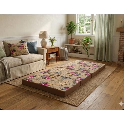 Portable Foldable Mattress Soft Foam Floor Bed for Living Room Visitors Small Spaces