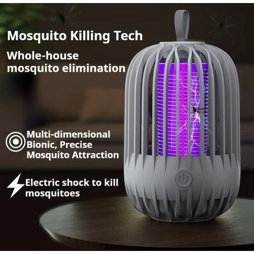 Plug-in Mosquito Killer Lamp, Electric Insect Zapper with Bionic Attraction, Silent Indoor Bug Zapper for Bedroom, Living Room, Office, Safe for Babies & Pets