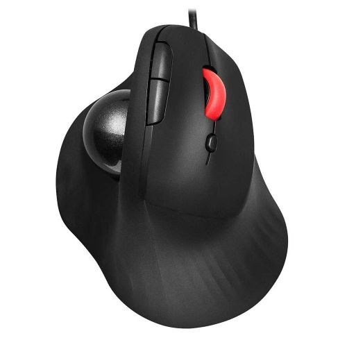 Wired Ergonomic Trackball Mouse Vertical Gaming Mice for Computer PC iPad Easy Thumb Control Mouse