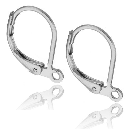 10pieces Silver Plated Earring Hooks / Lever Back Earring Clasps For DIY Jewelry Making