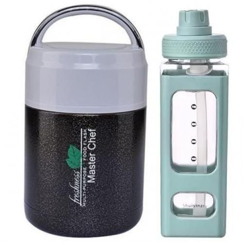 Master Chef Children 2in1 Food Flask And Water Bottle Combo