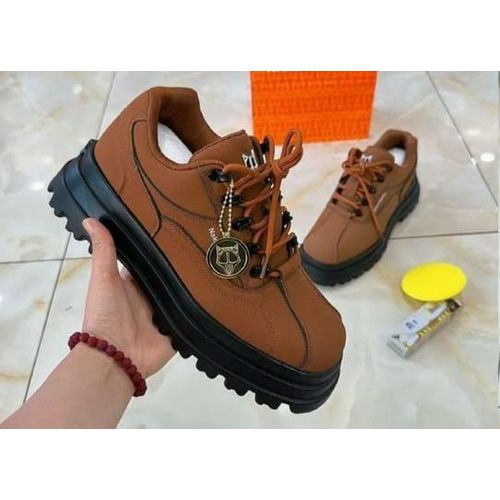 casual breathable sneakers crafted with premium materials brown