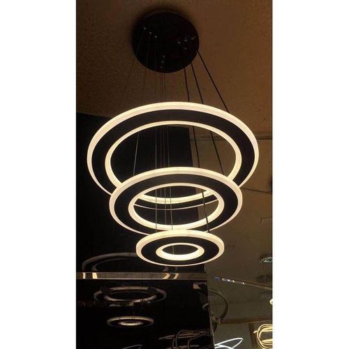 Modern 3 Ring LED Pendant Chandelier Light – Adjustable Hanging Ceiling Lamp – Luxury Living Room, Dining Room & Bedroom Light
