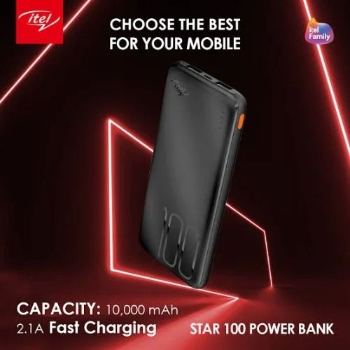New Itel Fast Charging 10000 MAh Portable Powerbank-Quality