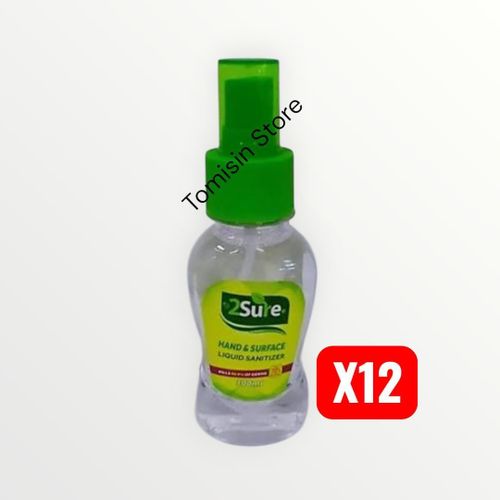 Hand & Surface Liquid Sanitiser 100ml x 12 Bottles