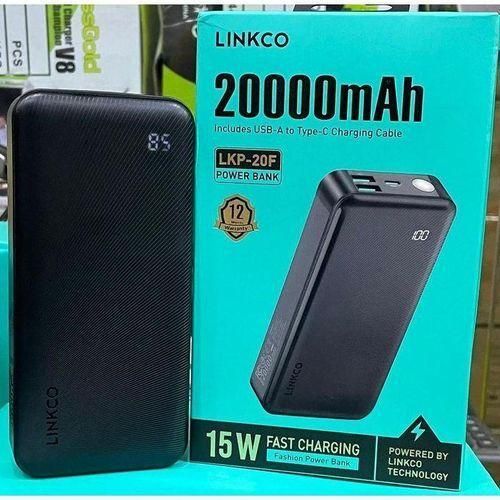 LINKCO 20000mAh 15W POWER BANK with LED Flashlight & Digital Display
