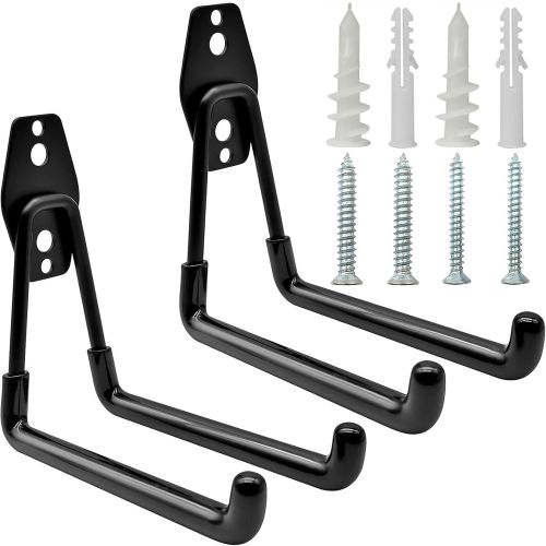 Garage Storage Hooks - 2 Pack Heavy Duty Wall Mount Hooks