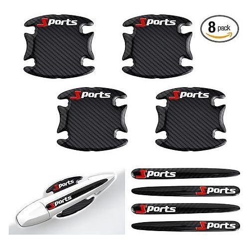 8PCS Car Door Protector, Sports Car Door Handle Scratch Protector, Door Handle Bowl Sticker, Doors Handle Protection Accessories, Universal for Most Car, SUV, Truck