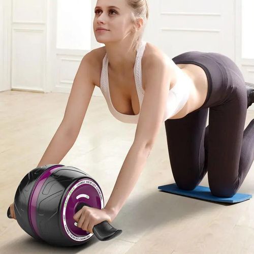 Home Gym Ab Roller Bodybuilding Slimming Automatic Rebound Abdominal Wheel Sports Fitness Muscle Exercise Equipment Unisex