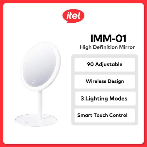 LED Makeup Mirror, 3-Level Brightness, Rechargeable, IMM-01