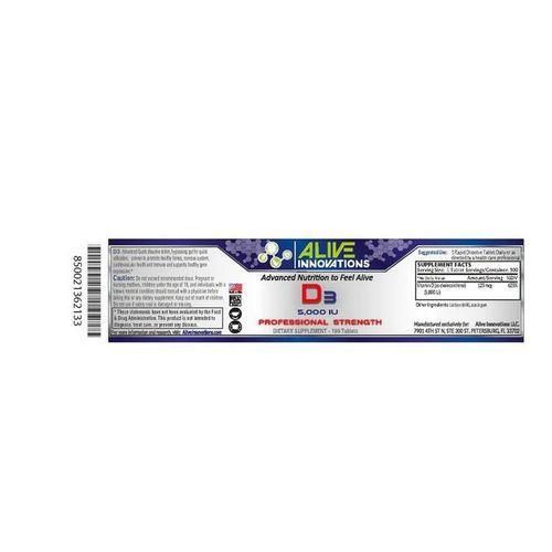 Vitamin D-3 5,000 IU, High Potency 100 Tablet