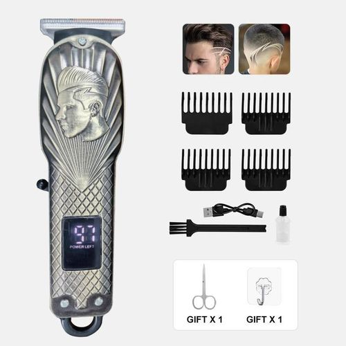 Smart Rechargeable Hair Trimmer comes with Shaver, Oil bottle ,Brush ,Charging cable & User Guide
