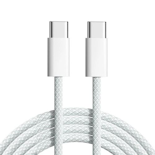 Durable 60W 2m Dual USB C Nylon Woven Original Cable IM Fast Charging Type C to Type C Cable for iPhone 17 16 15 Android Phones Data Sync