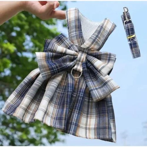 Breathable Plaid Checked Skirt Medium Brown