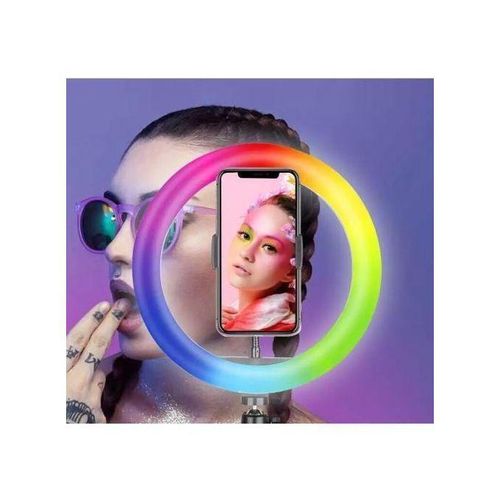 10-Inch RGB LED Ring Light with Phone Holder & Tripod Stand