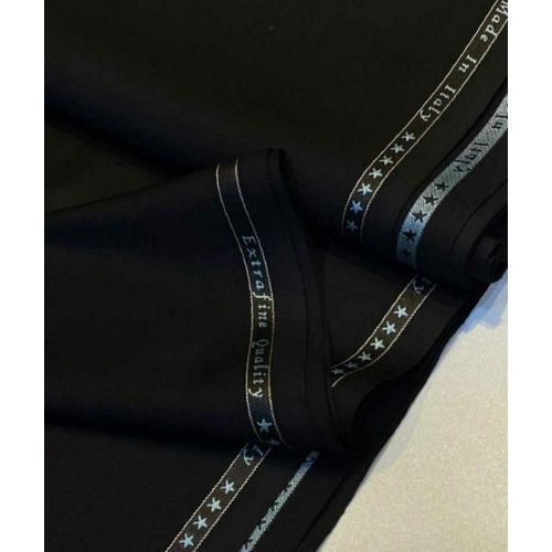 Italian 7 Star Black Cashmere Wool Senator Fabric Material
