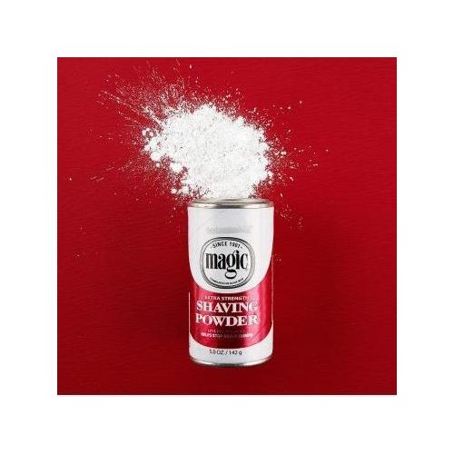 Magic Razorless Shaving for Men, Magic Extra Strength Shaving Powder, for Coarse Textured Beards, formulated for Black Men, Depilatory, Helps Stop Razor Bumps, 5 oz Shaving Powder 5 Ounce