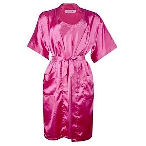2 In 1 Beautiful plain bridal Night Gown multicolor