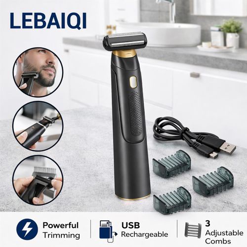 Men's Beard Trimming & Facial Care Set - Multifunctional Rechargeable Beard Trimmer/Shaver - Practical, High-Quality Hair Trimming & Shaving Tool